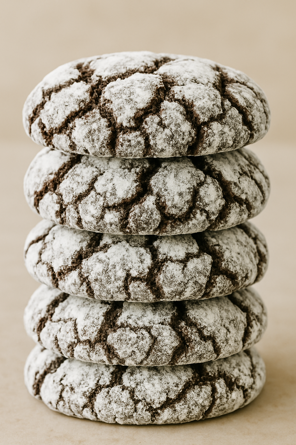 Double Chocolate Crackle Cookies